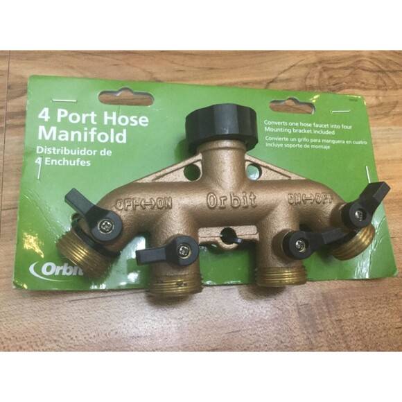4 Way Faucet Manifold Connector/Distributor w/Tools Included~Convert 1 Hose to 4 - Picture 2 of 4